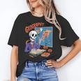 Halloween Skeleton Geography Teacher Pumpkin Bats Classroom Women's T-Shirt, trending gift Halloween Skeleton Geography Teacher Pumpkin Bats Classroom Women's T-Shirt, trending gift
