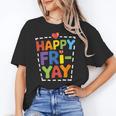 Happy Fri-Yay Teacher Life Weekend Pun Happy Friday Women's T-Shirt, trending gift Happy Fri-Yay Teacher Life Weekend Pun Happy Friday Women's T-Shirt, trending gift