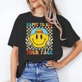 Happy To See Your Face Hippie Smile Back To School Teachers Women's T-Shirt, trending gift Happy To See Your Face Hippie Smile Back To School Teachers Women's T-Shirt, trending gift