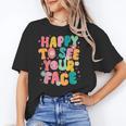 Happy To See Your Face Teacher Disco Ball Back To School Women's T-Shirt, trending gift Happy To See Your Face Teacher Disco Ball Back To School Women's T-Shirt, trending gift