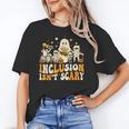 Inclusion Isn't Scary Mummy Boo Ghost Halloween SLP Teacher Women's T-Shirt, trending gift Inclusion Isn't Scary Mummy Boo Ghost Halloween SLP Teacher Women's T-Shirt, trending gift