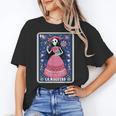 La Maestra Halloween Mexican Bingo Card Teacher Lottery Card Women's T-Shirt, trending gift