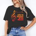 Life Is Better With Music Theory Musician Teacher Notes Clef Women's T-Shirt, trending gift Life Is Better With Music Theory Musician Teacher Notes Clef Women's T-Shirt, trending gift