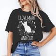 Math Nerd Math Teacher Cat Lover I Love Math And Cats Women's T-Shirt, trending gift