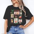 Merry And Bright Christmas Gingerbread Santa Book Teacher Women's T-Shirt, trending gift Merry And Bright Christmas Gingerbread Santa Book Teacher Women's T-Shirt, trending gift
