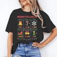 Merry Syllables Teacher Christmas Educational Kids Women's T-Shirt, trending gift