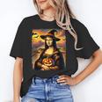 Mona Lisa Pumpkin Halloween Art Teacher Witchy Women Kids Women's T-Shirt, trending gift Mona Lisa Pumpkin Halloween Art Teacher Witchy Women Kids Women's T-Shirt, trending gift