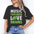 Music Teachers Love Brains Cute Teaching Halloween Women's T-Shirt, trending gift Music Teachers Love Brains Cute Teaching Halloween Women's T-Shirt, trending gift