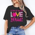 In October We Wear Pink Love Teacher Breast Cancer Awareness Women's T-Shirt, trending gift