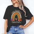 One Thankful Teacher Thanksgiving Turkey Rainbow Fall Women's T-Shirt, trending gift One Thankful Teacher Thanksgiving Turkey Rainbow Fall Women's T-Shirt, trending gift