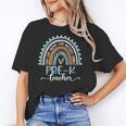 Pre-K Teacher Leopard Boho Rainbow Back To School Women's T-Shirt, trending gift