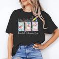 Preppy Silly Teacher Goose Build Character Back To School Women's T-Shirt, trending gift