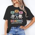 Reading Beats Everything Teacher Rock Paper Scissors Women's T-Shirt, trending gift