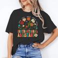Retro Instructional Assistant Wildflowers Teacher Aide Women's T-Shirt, trending gift Retro Instructional Assistant Wildflowers Teacher Aide Women's T-Shirt, trending gift