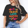 Retro Teach Love Inspire Back To School Teachers Women's T-Shirt, trending gift