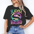 Super Teacher Back To School Apple Tie Dye First Day Women's T-Shirt, Super Teacher Gifts, trending gift