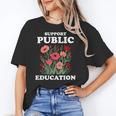 Support Public Education Cute Floral Teacher Red For Ed Women's T-Shirt, trending gift Support Public Education Cute Floral Teacher Red For Ed Women's T-Shirt, trending gift