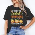 I Teach The Cutest Pumpkins Halloween Teacher Women's T-Shirt, trending gift I Teach The Cutest Pumpkins Halloween Teacher Women's T-Shirt, trending gift