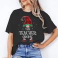 Teacher Gnome Xmas Family Matching Plaid Christmas Gnomes Women's T-Shirt, trending gift Teacher Gnome Xmas Family Matching Plaid Christmas Gnomes Women's T-Shirt, trending gift