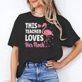 This Teacher Loves Her Flock Teaching Flamingo Girl Women's T-Shirt, trending gift