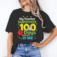 My Teacher Survived 100 Days Of Me Women's T-Shirt, trending gift My Teacher Survived 100 Days Of Me Women's T-Shirt, trending gift