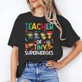 Teacher Of Tiny Superheroes Teach 100th Day Of School Men Women Girls Kids Women's T-Shirt, trending gift