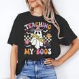 Teaching My Boos Ghost Teacher Cute Groovy Halloween Teacher Women's T-Shirt, Groovy Teacher Gifts, trending gift Teaching My Boos Ghost Teacher Cute Groovy Halloween Teacher Women's T-Shirt, Groovy Teacher Gifts, trending gift