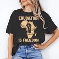 History Education Is Freedom African Map Black Teacher Women's T-Shirt, History Teacher Gifts, trending gift
