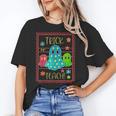 Trick Or Teach Neon Ghost Flower Teacher Spooky Halloween Women's T-Shirt, trending gift