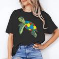 Turtle Puzzle Pieces For Autism Awareness Kids Women Teacher Women's T-Shirt, trending gift