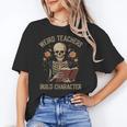 Weird Teachers Build Character Skeleton Book Halloween Women Women's T-Shirt, trending gift