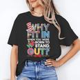 Why Fit In Doctor Teacher Cat In Hat Cool Autism Awareness Men Women Kids Women's T-Shirt, trending gift