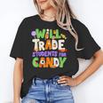 Will Trade Students For Candy Teacher Cute Halloween Costume Women's T-Shirt, trending gift Will Trade Students For Candy Teacher Cute Halloween Costume Women's T-Shirt, trending gift