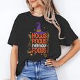 Witchy Halloween Hocus Pocus Everybody Focus Teacher Pumpkin Women's T-Shirt, trending gift