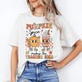 Groovy Pumpkin Spice Makes Teacher Nice Fall Thanksgiving Women's T-Shirt, Groovy Teacher Gifts, trending gift Groovy Pumpkin Spice Makes Teacher Nice Fall Thanksgiving Women's T-Shirt, Groovy Teacher Gifts, trending gift