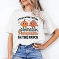 Groovy I Teach The Cutest Pumpkins In The Patch For Teacher Women's T-Shirt, Groovy Teacher Gifts, trending gift
