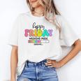 Happy Friyay Teacher School Friday Weekend Vibes Women's T-Shirt, trending gift Happy Friyay Teacher School Friday Weekend Vibes Women's T-Shirt, trending gift