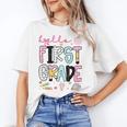 Hello First Grade Teacher Coquette Pencil Bow Back To School Women's T-Shirt, First Grade Teacher Gifts, trending gift Hello First Grade Teacher Coquette Pencil Bow Back To School Women's T-Shirt, First Grade Teacher Gifts, trending gift