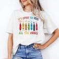Its Okay To Feel All The Feels Mood Color Crayons Teacher Women's T-Shirt, trending gift Its Okay To Feel All The Feels Mood Color Crayons Teacher Women's T-Shirt, trending gift
