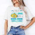 Librarian Teacher Dive Into A Good Book Reading Premium Tri-Blend Women's T-Shirt, trending gift