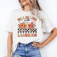 Retro Fall In Love With Learning Autumn Pumpkin Teacher Women's T-Shirt, trending gift