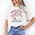 Retro Pink Christmas Santa's Favorite Art Teacher Artist Women's T-Shirt, trending gift