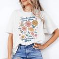 Teach Them Love Them Watch Them Grow Retro Teacher Floral Women's T-Shirt, trending gift Teach Them Love Them Watch Them Grow Retro Teacher Floral Women's T-Shirt, trending gift