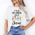 I Teach Tiny Humans About Jesus Sunday School Teacher Women's T-Shirt, trending gift