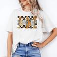 Teacher Appreciation Boho Floral Leopard Checkered Women's T-Shirt, trending gift