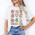 Team TK Teacher Christmas Groovy Smile Face Girl Boy Kid TK Women's T-Shirt, Groovy Teacher Gifts, trending gift Team TK Teacher Christmas Groovy Smile Face Girl Boy Kid TK Women's T-Shirt, Groovy Teacher Gifts, trending gift