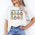 Women Literacy Is My Jam Literacy Teacher Reading Teacher Women's T-Shirt, trending gift