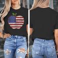 American Flag Teachers Students Apple 4th Of July Vintage Women's T-Shirt, funny design American Flag Teachers Students Apple 4th Of July Vintage Women's T-Shirt, funny design