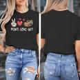 Art Teacher Peace Love Art For Artists And Painters Women's T-Shirt, funny design