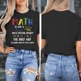 Back To School Math Is Not A Spectator Sport Math Teacher Women's T-Shirt, funny design Back To School Math Is Not A Spectator Sport Math Teacher Women's T-Shirt, funny design